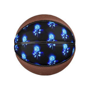 Burning Blue Rose Mini Basketball
