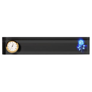 Burning Blue Rose Nameplate
