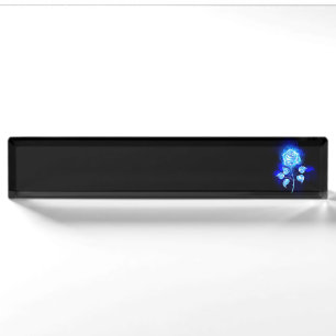 Burning Blue Rose Nameplate