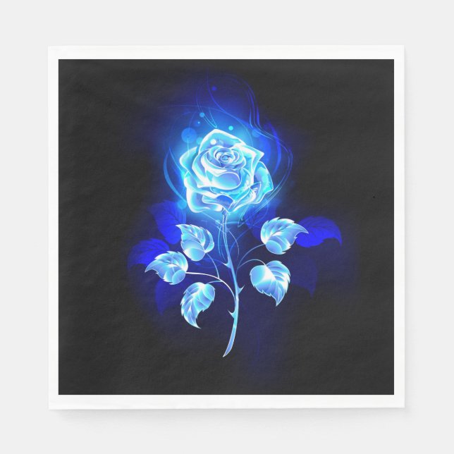 Burning Blue Rose Napkin (Front)