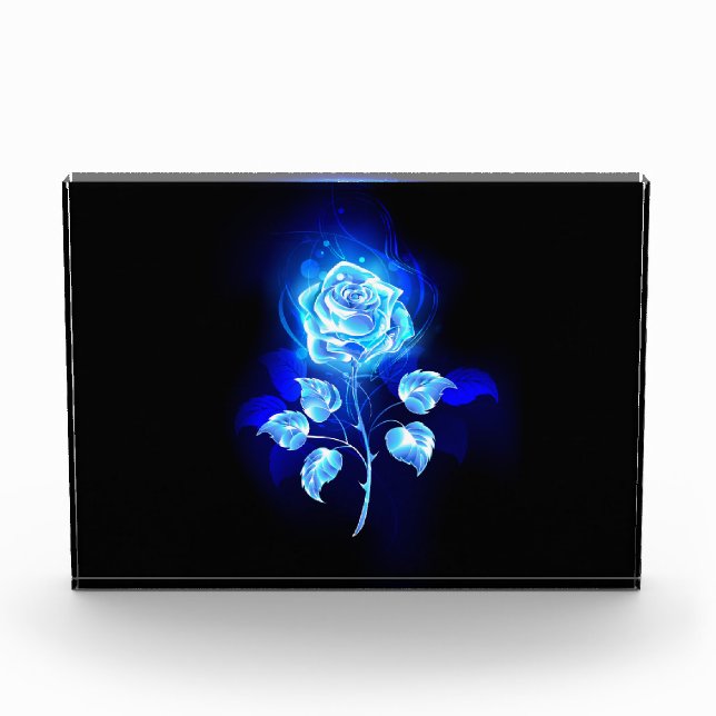Burning Blue Rose Photo Block (Front)
