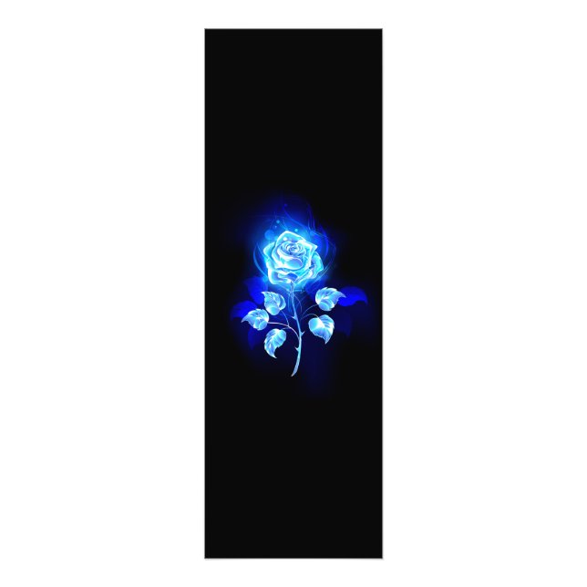 Burning Blue Rose Photo Print (Front)