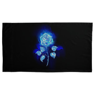 Burning Blue Rose Pillowcase