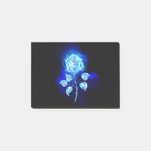 Burning Blue Rose Post-it Notes
