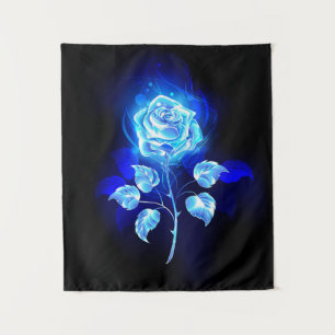 Burning Blue Rose Tapestry