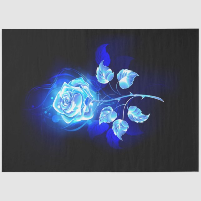 Burning Blue Rose Tissue Paper (Front)