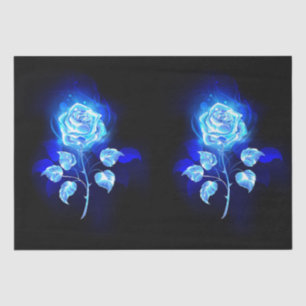 Burning Blue Rose Tissue Paper