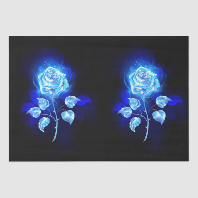 Burning Blue Rose Tissue Paper (Front)