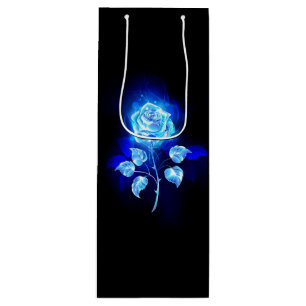 Burning Blue Rose Wine Gift Bag