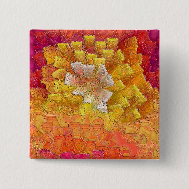 Burning Bush 15 Cm Square Badge (Front)