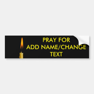 Burning Candle And Your Text Bumper Sticker