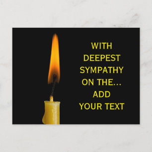 Burning Candle And Your Text Postcard