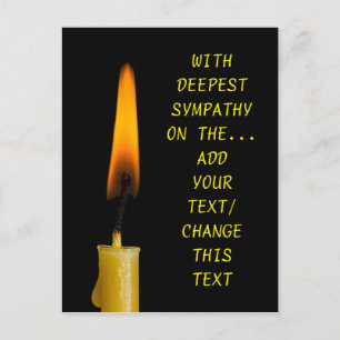 Burning Candle And Your Text Postcard