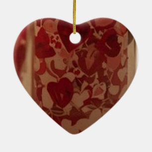 Burning Candles for Valentines Day Tree Ceramic Tree Decoration