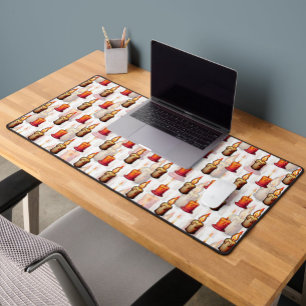 Burning Candles Pattern Design Desk Mat