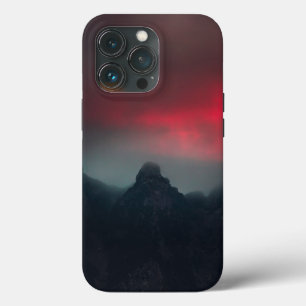 Burning clouds, fog and mountains iPhone 13 pro case