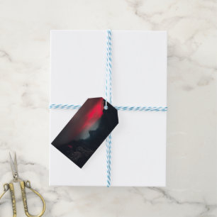 Burning clouds, fog and mountains gift tags