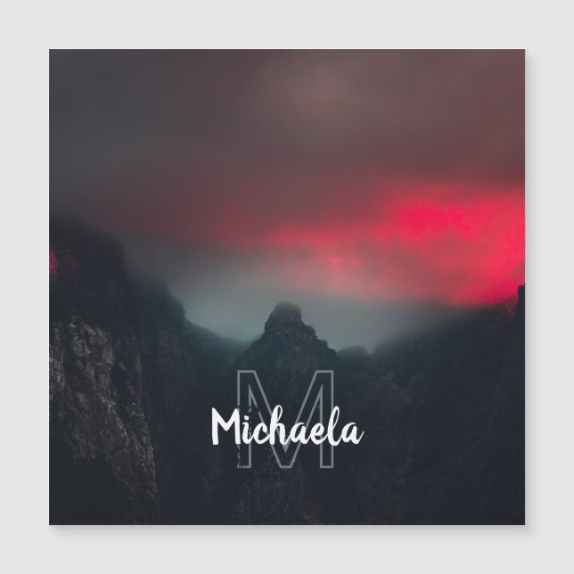 Burning clouds, fog and mountains monogram (Front)