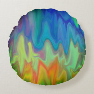 Burning Colours Round Cushion