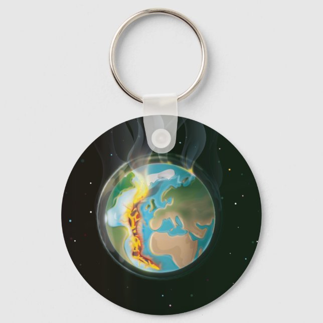 Burning Earth Key Ring (Front)