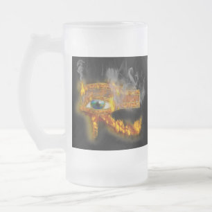 Burning Eye of Horus Ancient Egyptian Art Mug