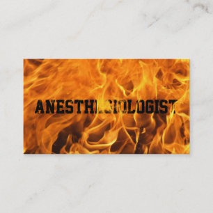 Burning Fire Anaesthesiologist Business Card