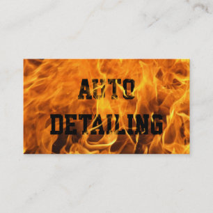Burning Fire Auto Detailing Business Card