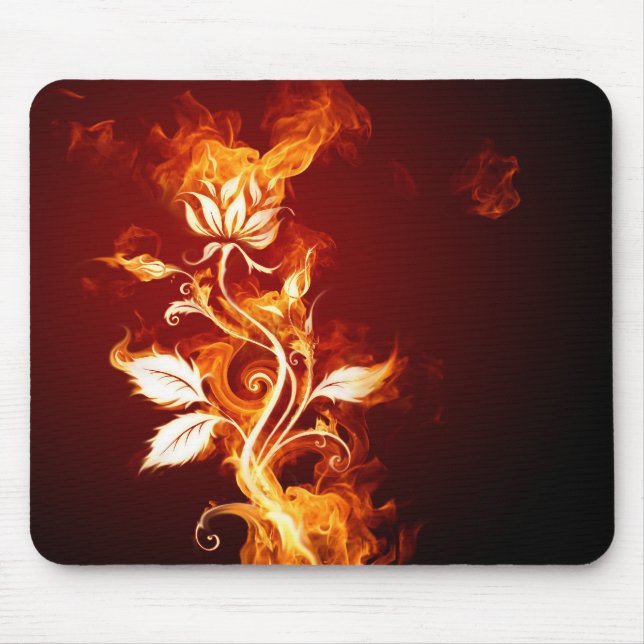 Burning flower mouse mat (Front)