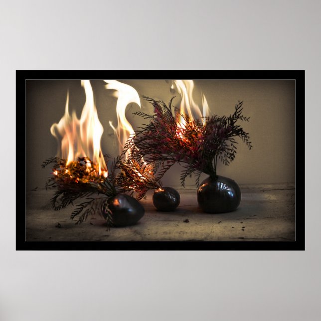 Burning Flowers Poster (Front)
