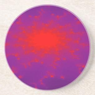 Burning Galaxy Fractal Coasters