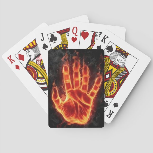 Burning Hand Playing Cards (Back)