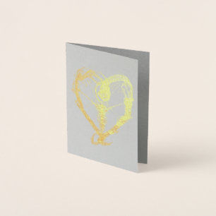 Burning Heart Gold Foil Print Card