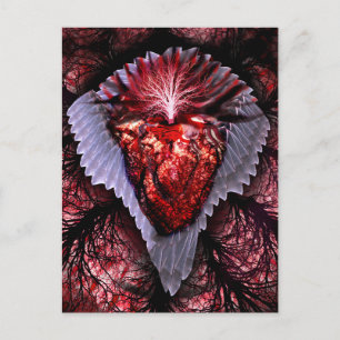 Burning Heart Holiday Postcard