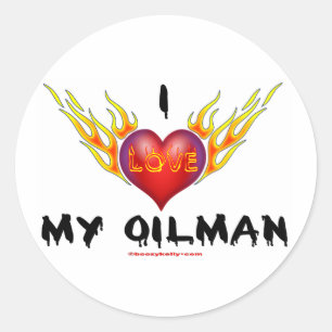 Burning Heart, Oil Field Sticker