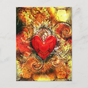 Burning Heart Postcard