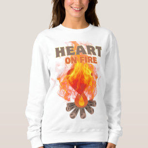 Burning heart sweatshirt