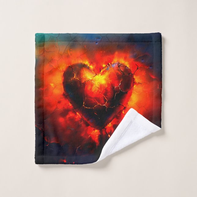 Burning Heart Wash Cloth (Wash Cloth)