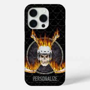 Burning Hockey Sticks iPhone case