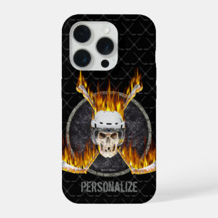 Burning Hockey Sticks iPhone case