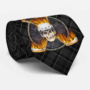 Burning Hockey Sticks tie