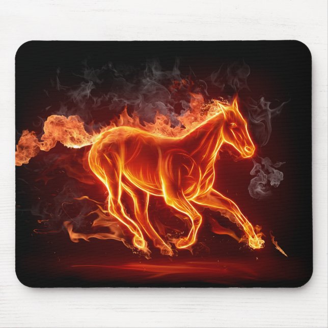 Burning Horse Mouse Mat (Front)