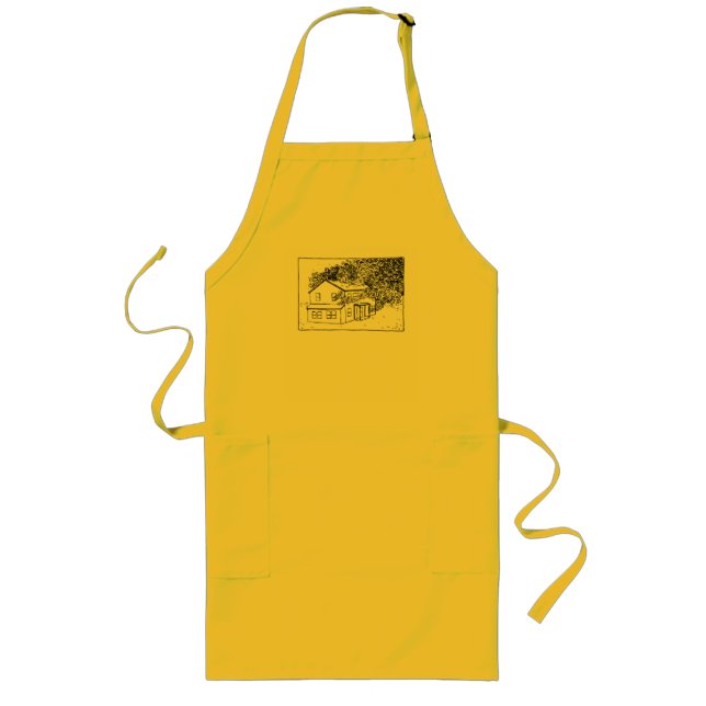Burning House Long Apron (Front)