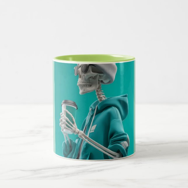 Burning Ice Cube Coffee Mug – Fire & Ice Artistic  (Center)