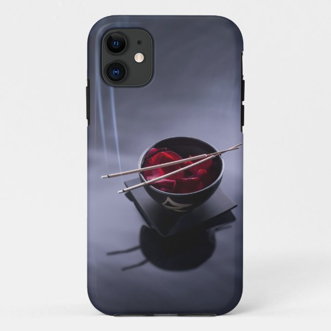 Burning incense on top of bowl of petals Case-Mate iPhone case (Back)