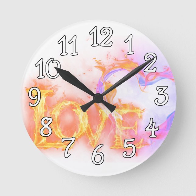 Burning Love Wall clock (Front)
