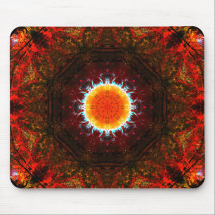 Burning Nature Mandala Mouse Mat