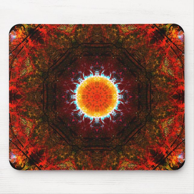 Burning Nature Mandala Mouse Mat (Front)