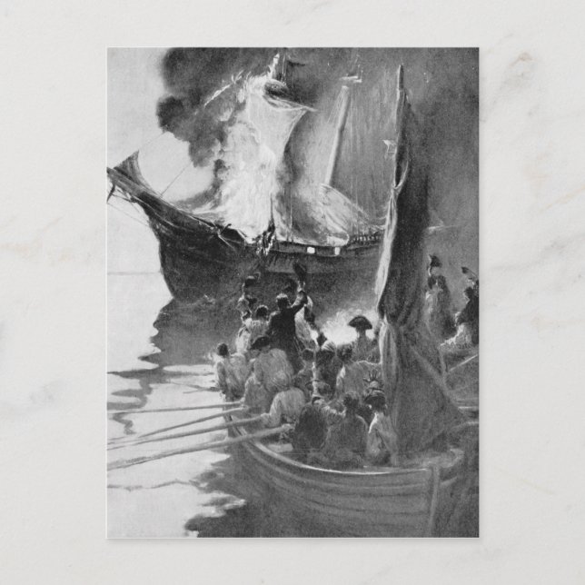Burning of the Gaspee Postcard (Front)