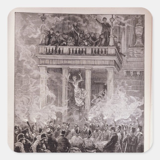 Burning of the Ring Theatre, Vienna Square Sticker (Front)