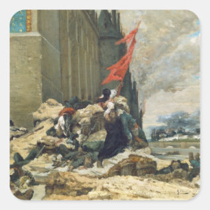 Burning of the Tuileries, 1871 Square Sticker